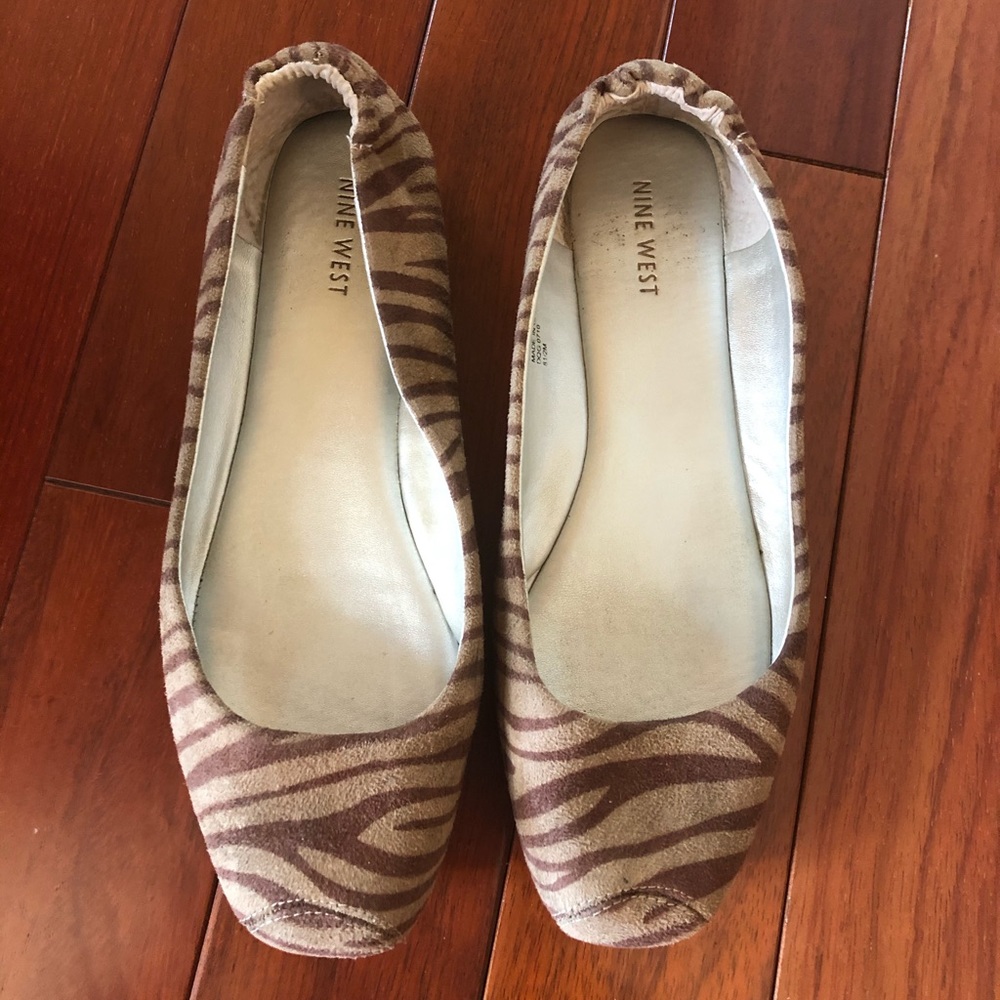 Nine West Animal Print Flat, 8.5M